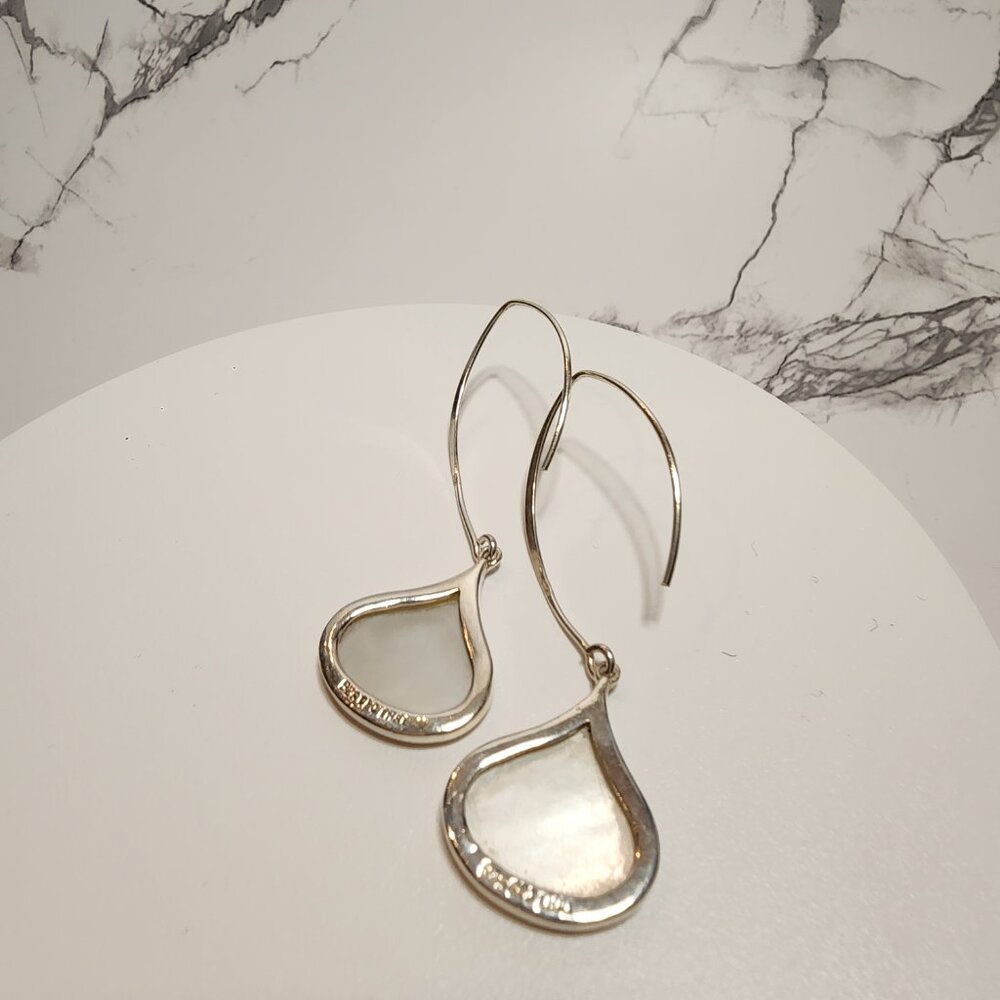 925 Dangle White Shell Earrings - image 6